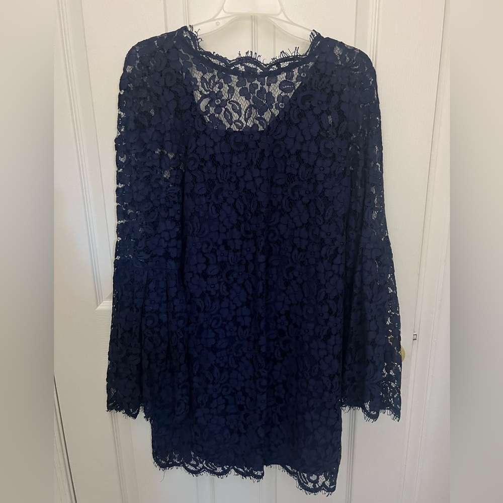 Express navy blue lace dress